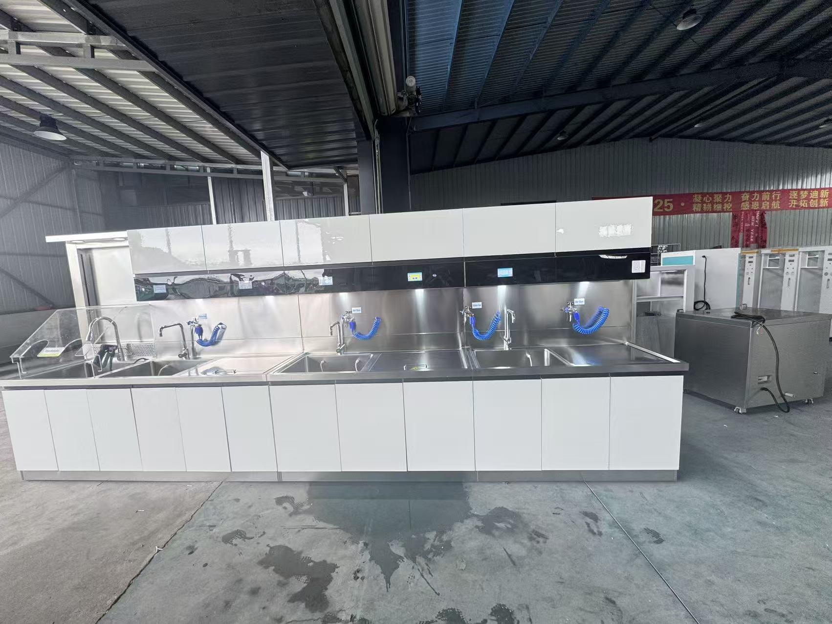 内镜清洗设备不锈钢软硬镜带吊柜清洗水槽