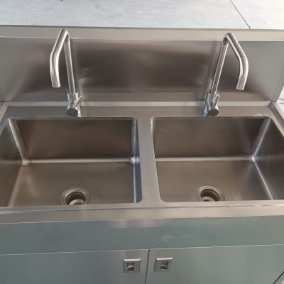 迪新不锈钢器械清洗水槽双连槽清洗设备