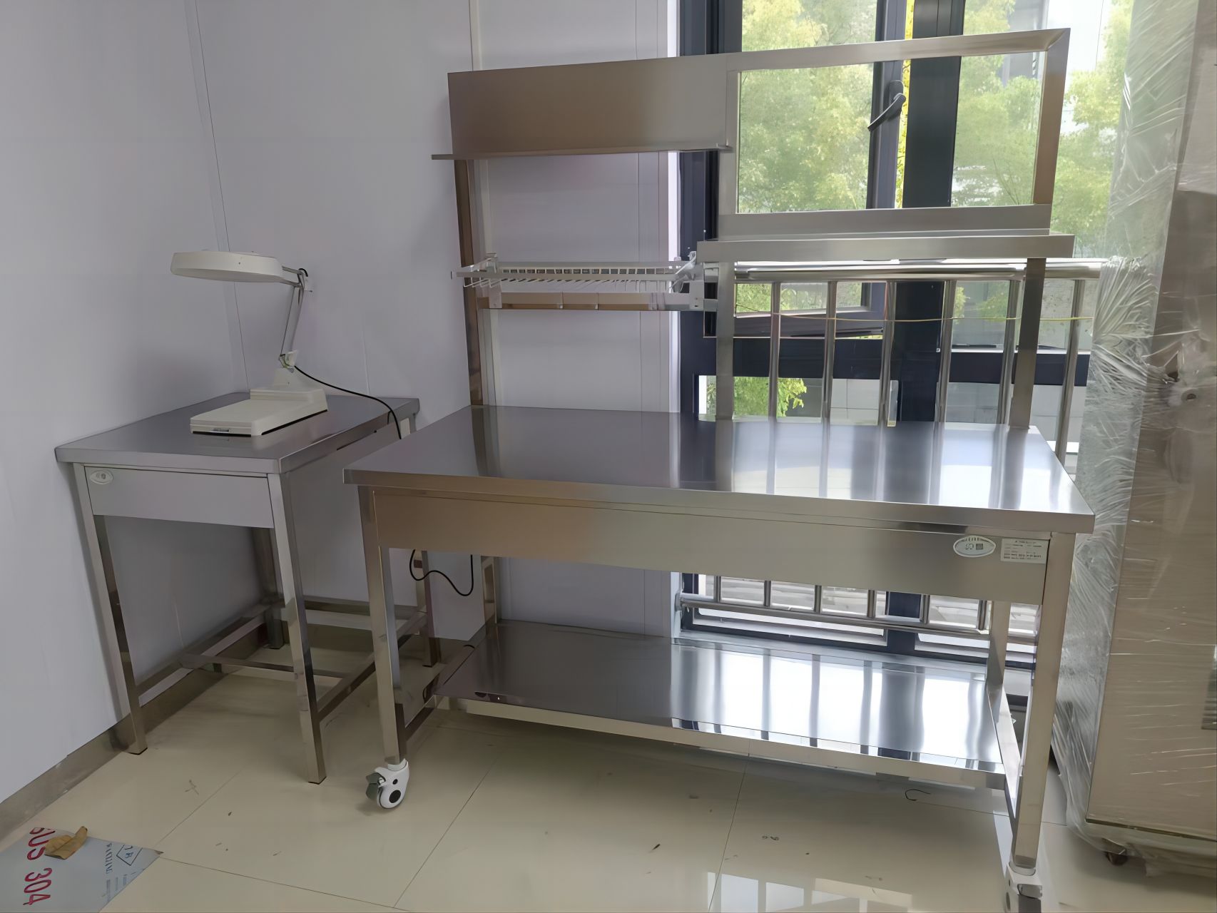 不锈钢检查台双层设计分拣台