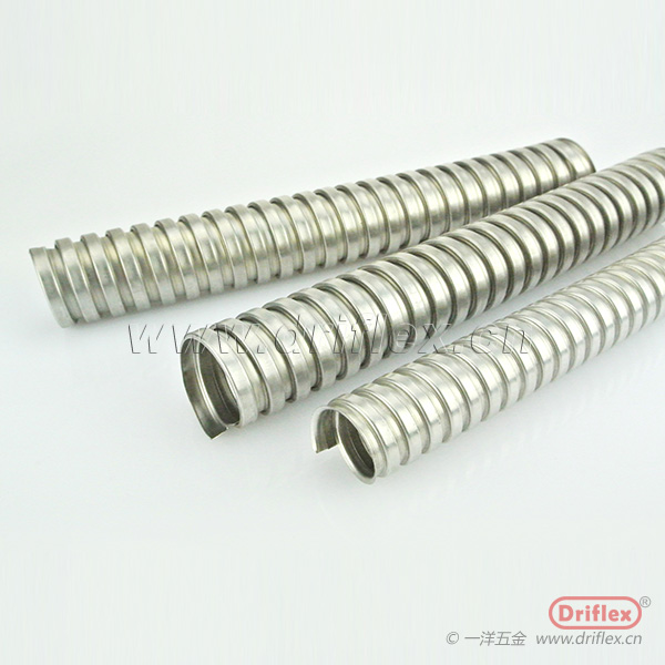 一洋五金工厂不锈钢单扣裸管穿线金属软管，内径10~100