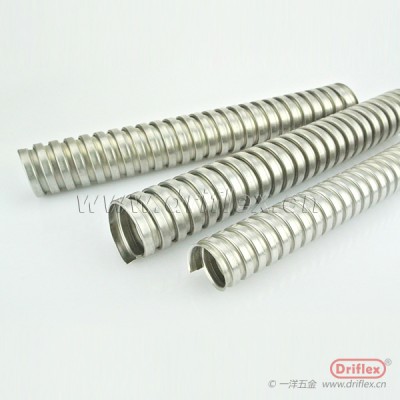 一洋五金工厂不锈钢单扣裸管穿线金属软管，内径10~100