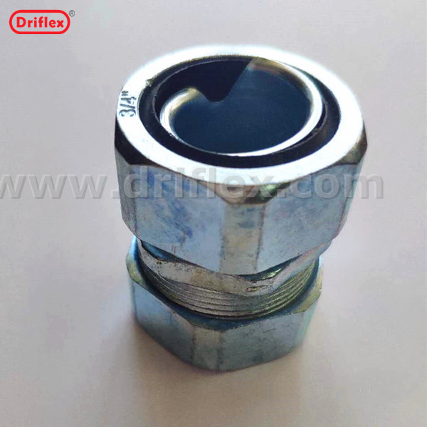 一洋五金锌合金自固式接头双螺帽软管连接器3/8“到4”
