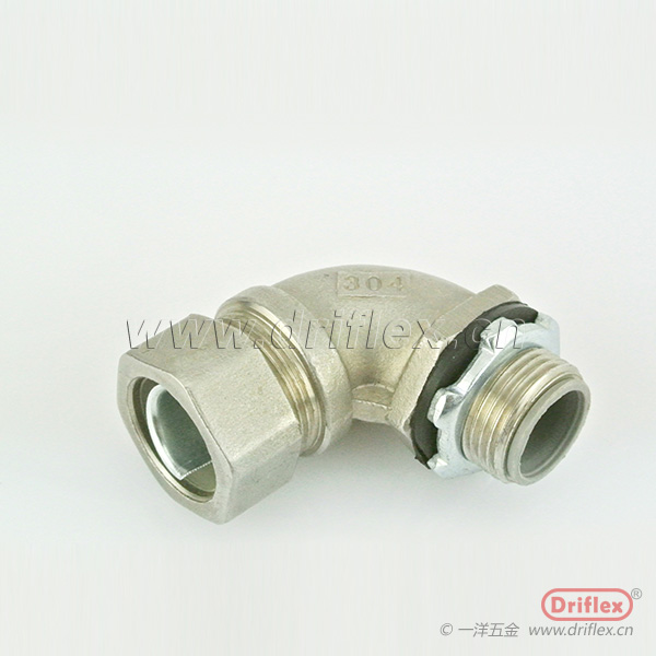 90度弯头外螺纹金属软管连接器内径12到51mm