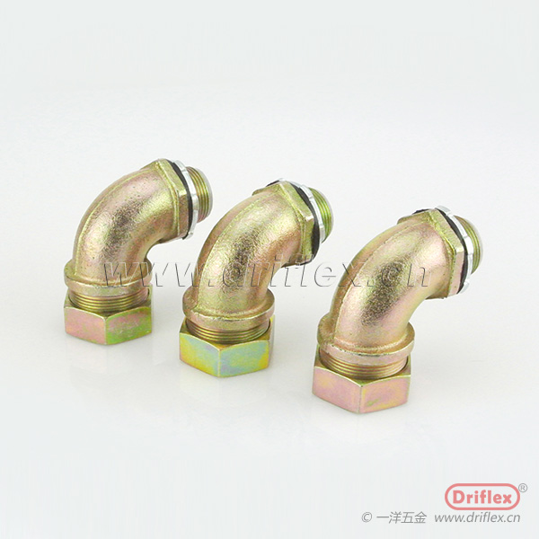 铁镀锌90度软管接头外螺纹直角软管连接器3/8“~2”
