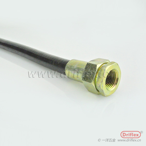 BNG黑色橡胶挠性连接管配铁镀锌直接头G1/2”-G4”