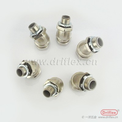 铜镀镍45度软管接头外螺纹金属连接器NPT3/8"-2"