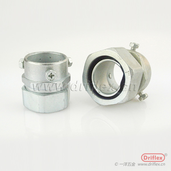 LTCD锌合金卡套式接头包塑金属软管锁母内径12-100mm
