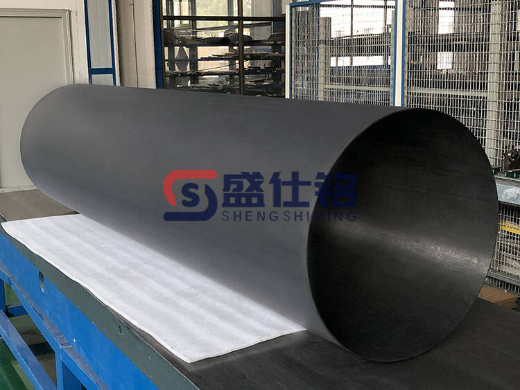 碳纤维包胶辊 轻量化碳纤辊筒 输送覆膜设备胶辊定制
