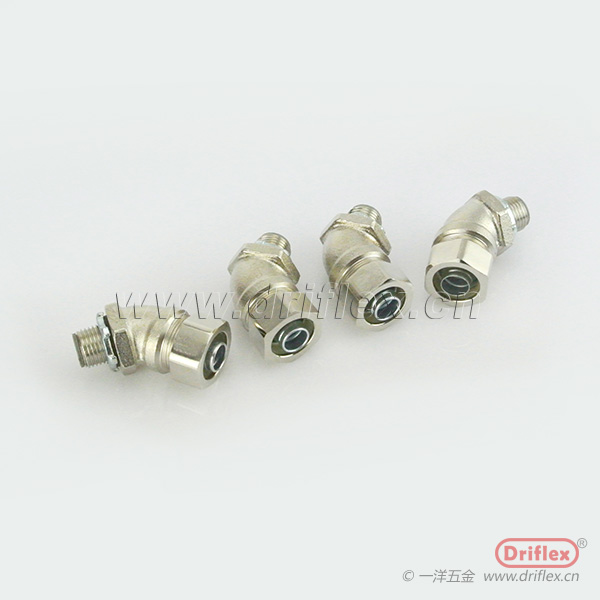 铜镀镍45度外螺纹金属软管接头NPT3/8”-NPT2”