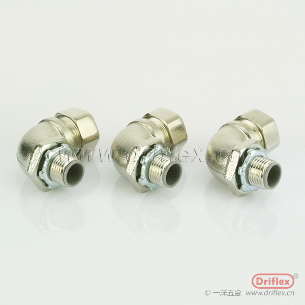 LTC铜镀镍90度弯头外螺纹金属软管接头G3/8"-G2“