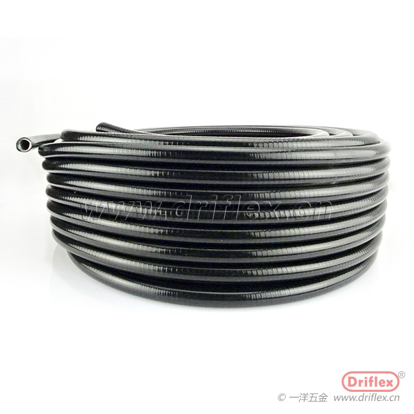 黑色加棉线平包塑金属软管配铁镀锌45度弯头G3/8”-G2”