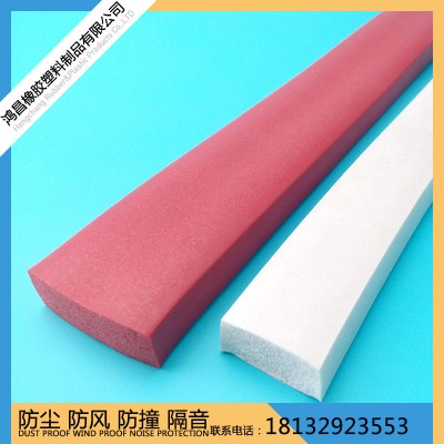 厂家直销硅胶门窗密封条阻燃耐高温橡胶发泡条硅胶防撞条
