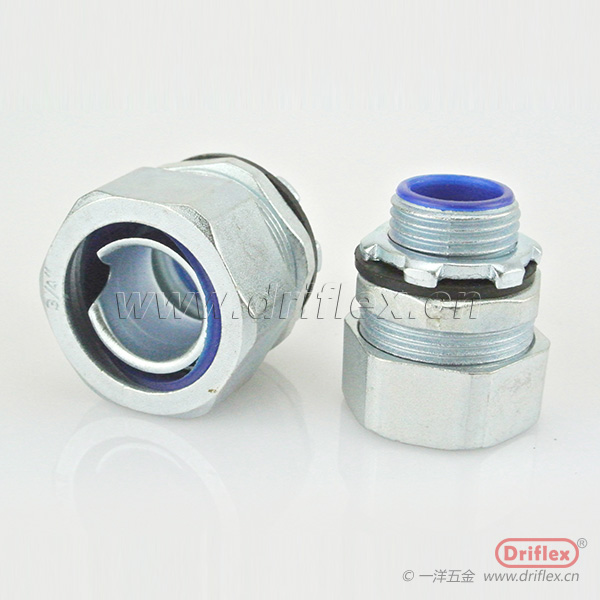锌合金外丝直接头金属软管连接器NPT3/8"-NPT4“