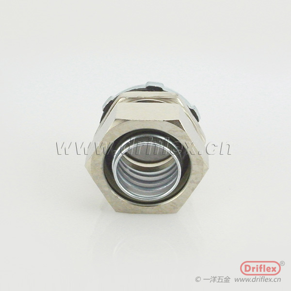 铜镀镍外螺纹六角方帽金属软管连接器G3/8"-G4"